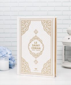 Quran with French translation | Thermo Leather Cover | White