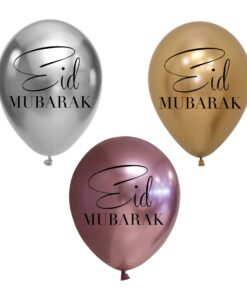 Metallic balloons | Eid Mubarak | Gold | Silver | Rosegold