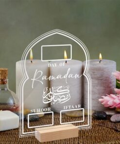 Ramadan Calendar | Countdown | Reusable | Acrylic | With Whiteboardmarker