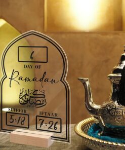 Ramadan Calendar | Countdown | Reusable | Acrylic | With Whiteboardmarker